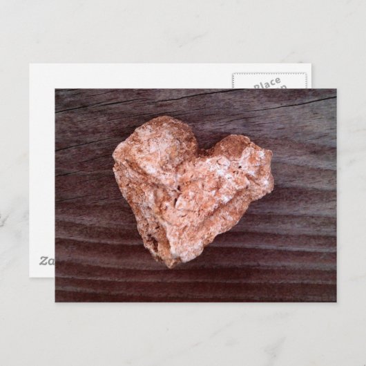 De ruwe Natuurlijke Rots van het Hart - Briefkaart (Voorkant / Achterkant)