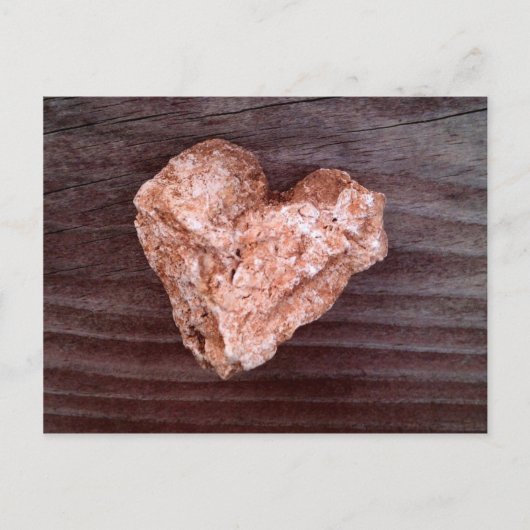 De ruwe Natuurlijke Rots van het Hart - Briefkaart (Voorkant)