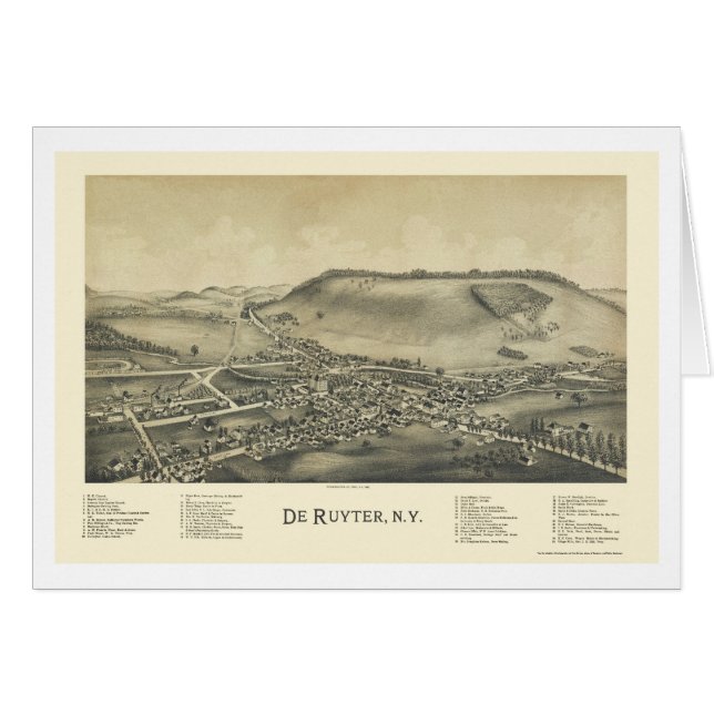 De Ruyter, NY Panoramic Map - 1892 (Voorkant Horizontaal)