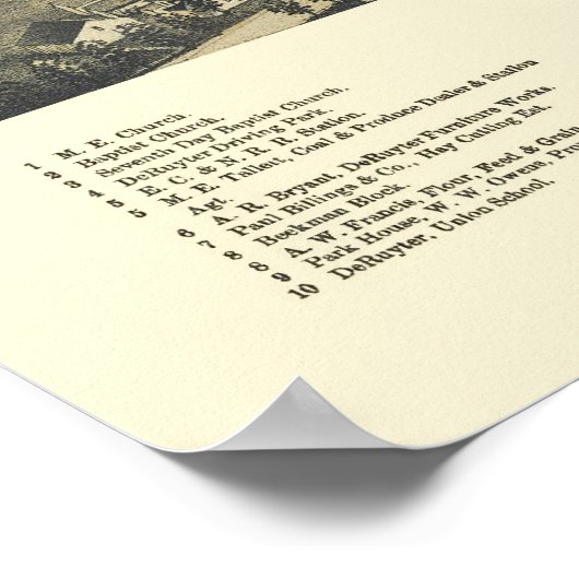 De Ruyter, NY Panoramic Map - 1892 Poster (Hoek)