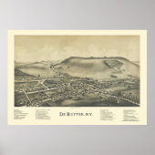 De Ruyter, NY Panoramic Map - 1892 Poster (Voorkant)