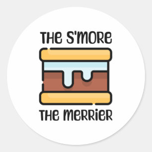 De S is meer de Merrier! Schattigee Funny Camping Ronde Sticker