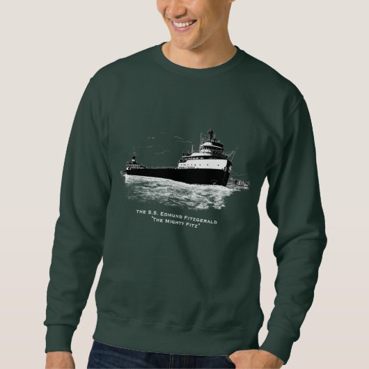 De S.S. Edmund Fitzgerald ~ "The Mighty FITZ" Trui (Voorkant)