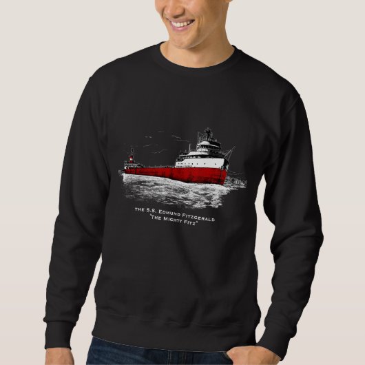 De S.S. Edmund Fitzgerald ~ "The Mighty FITZ" Trui (Voorkant)