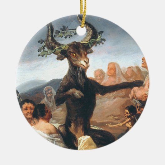 De Sabbat van heksen Francisco Goya Keramisch Ornament (Voorkant)