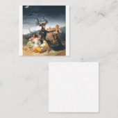 De Sabbat van heksen Francisco Goya Vierkante Visitekaartje (Voorkant / Achterkant)