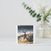 De Sabbat van heksen Francisco Goya Vierkante Visitekaartje (Staand voorkant)