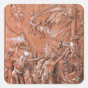 De Sabbat verlaten, 1506 Vierkante Sticker