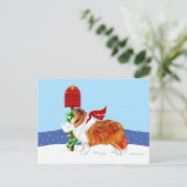 De Sabelmarter van de Post van Kerstmis van Feestdagenkaart (Staand voorkant)