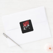 De sabotage vierkante sticker (Envelop)