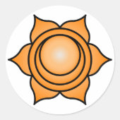 De Sacral Chakra Ronde Sticker (Voorkant)