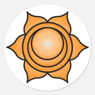 De Sacral Chakra Ronde Sticker
