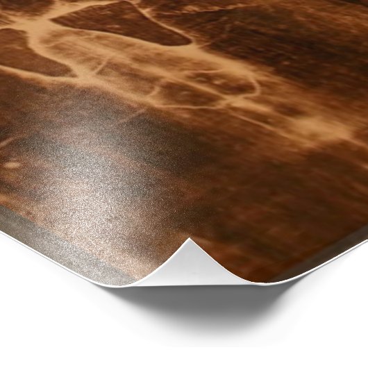 DE SACRED SHROUD OF TURIN FOTO AFDRUK (Hoek)