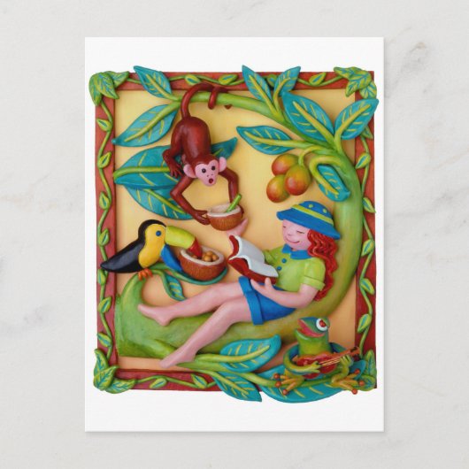 De Safari van het oerwoud Briefkaart (Voorkant)