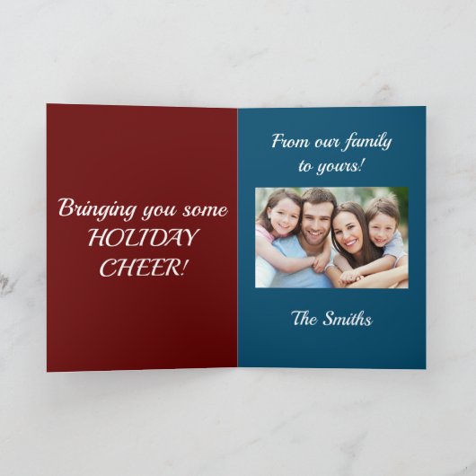 De saffiervakantie van de Baard van de kerstman Kaart (Binnen)