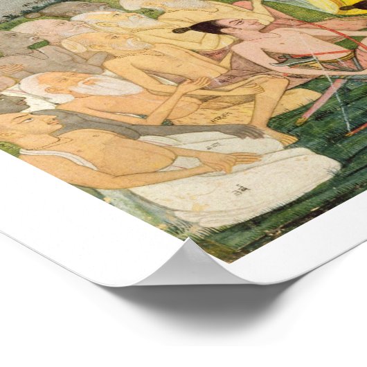 De sage Shuku Deva die koning Parikshit en een Poster (Hoek)