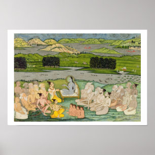 De sage Shuku Deva die koning Parikshit en een Poster