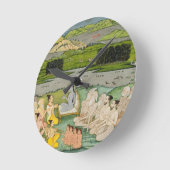 De sage Shuku Deva die koning Parikshit en een Ronde Klok (Hoek)