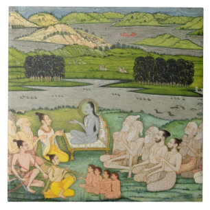 De sage Shuku Deva die koning Parikshit en een Tegeltje