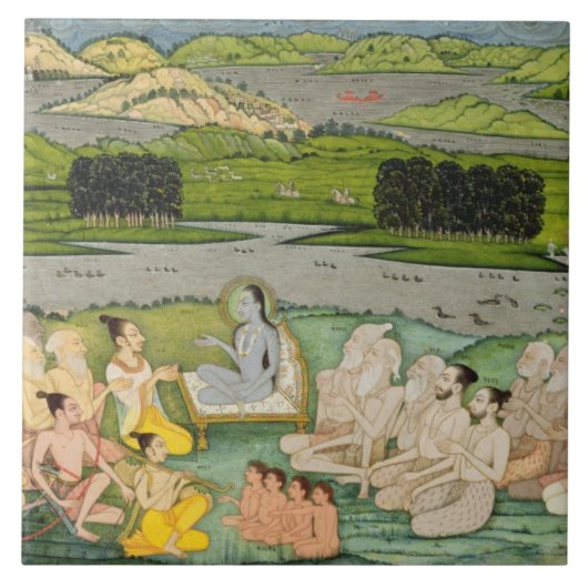 De sage Shuku Deva die koning Parikshit en een Tegeltje (Voorkant)