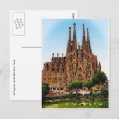 De Sagrada Familia, Barcelona, Spanje (gesticht) Briefkaart (Voorkant / Achterkant)