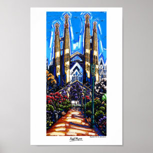 De Sagrada Familia, Poster van Barcelona