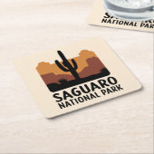 De Saguaro Cactus Kartonnen Onderzetters (Schuin)