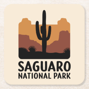 De Saguaro Cactus Kartonnen Onderzetters