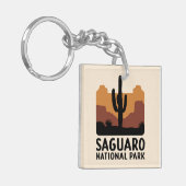 De Saguaro Cactus Sleutelhanger (Voorkant Links)