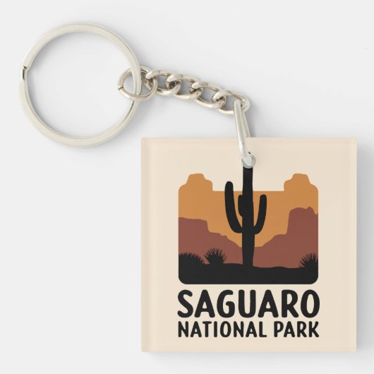 De Saguaro Cactus Sleutelhanger (Voorkant)