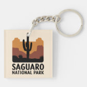 De Saguaro Cactus Sleutelhanger (Achterkant)