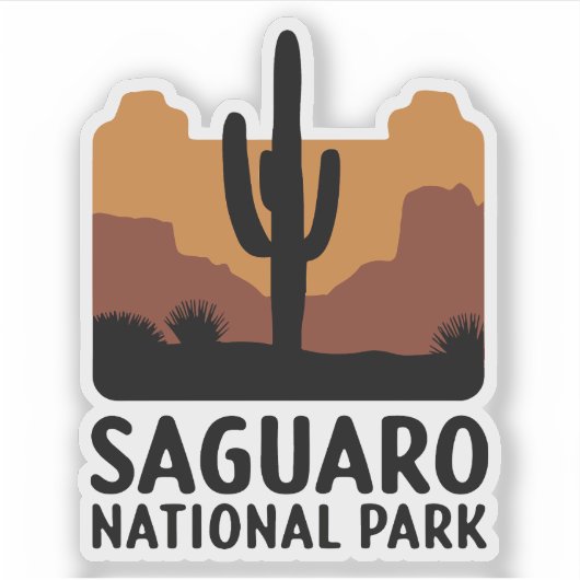 De Saguaro Cactus Sticker (Voorkant)