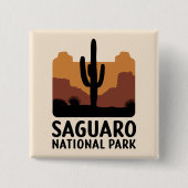 De Saguaro Cactus Vierkante Button 5,1 Cm (Voorkant)