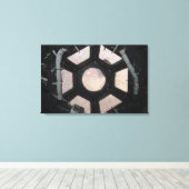 De Sahara is zichtbaar door de ramen Canvas Afdruk (Insitu (Houten vloer))