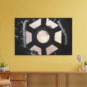 De Sahara is zichtbaar door de ramen Canvas Afdruk (Insitu (Woonkamer))