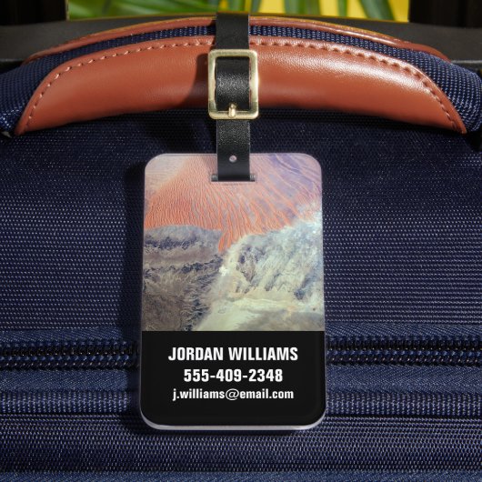 De Saharawoestijn in Algerije, Noord-Afrika. Bagagelabel (Voorkant Insitu 2)