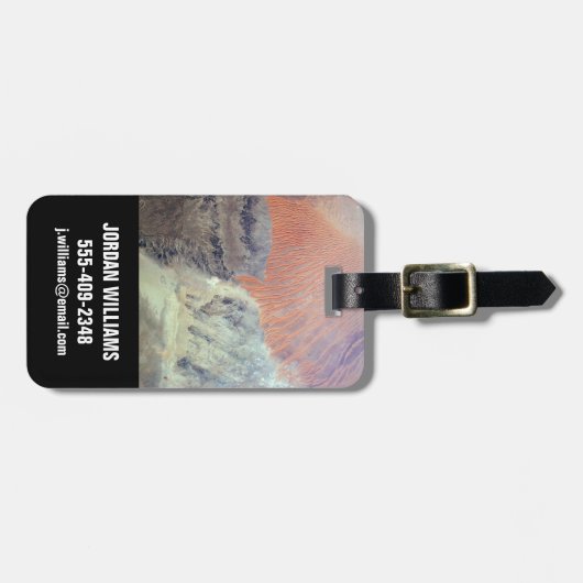 De Saharawoestijn in Algerije, Noord-Afrika. Bagagelabel (Voorkant horizontaal)