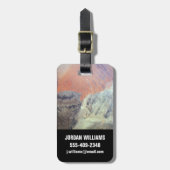 De Saharawoestijn in Algerije, Noord-Afrika. Bagagelabel (Voorkant verticaal)