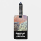 De Saharawoestijn in Algerije, Noord-Afrika. Bagagelabel (Achterkant verticaal)