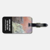 De Saharawoestijn in Algerije, Noord-Afrika. Bagagelabel (Achterkant horizontaal)