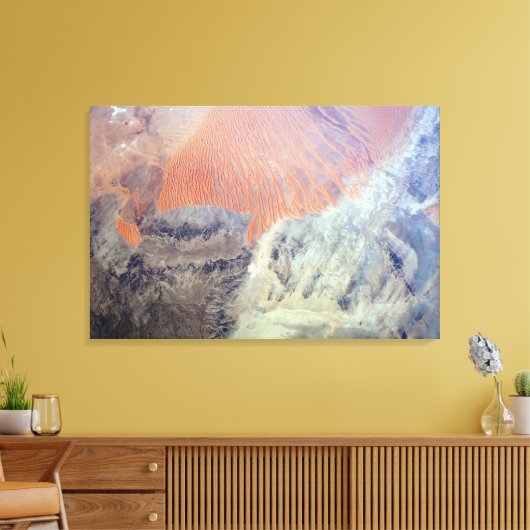 De Saharawoestijn in Algerije, Noord-Afrika. Canvas Afdruk (Insitu (Woonkamer))