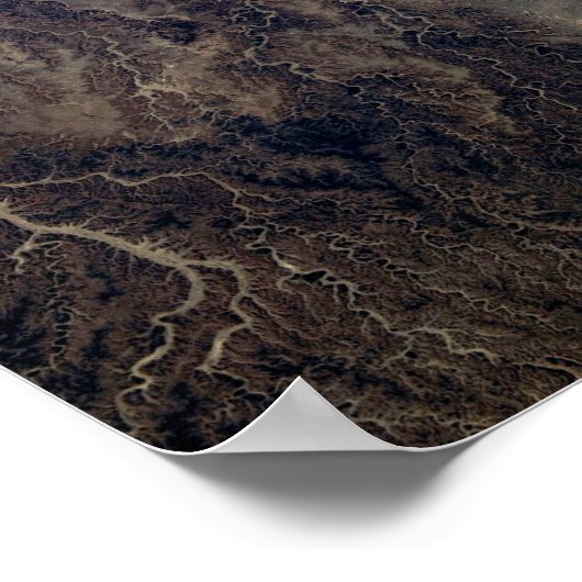 De Saharawoestijn in Algerije, Noord-Afrika. Poster (Hoek)