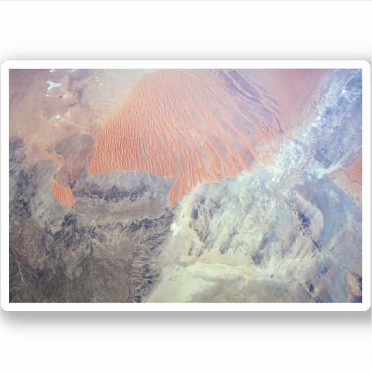 De Saharawoestijn in Algerije, Noord-Afrika. Sticker (Voorkant)