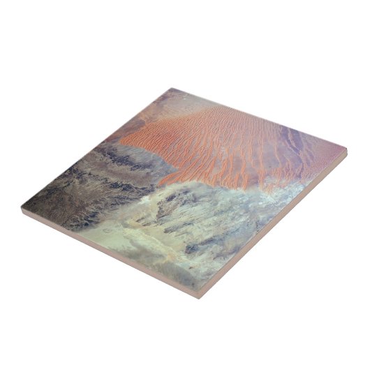 De Saharawoestijn in Algerije, Noord-Afrika. Tegeltje (Zijkant)