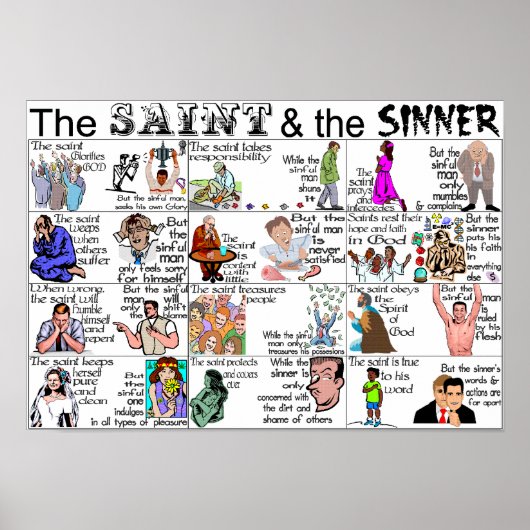 De Saint & de Sinner Poster (Voorkant)