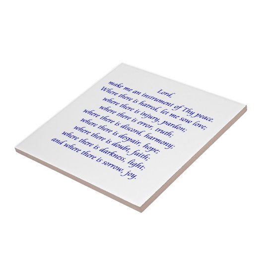 De Saint Francis Prayer Tegeltje (Zijkant)