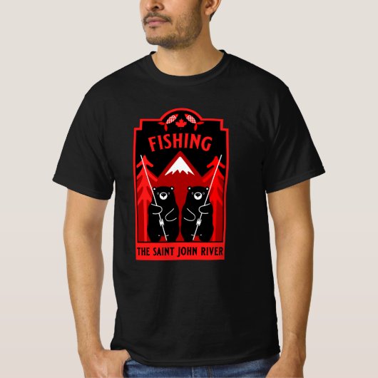 De Saint John River Vist Canada T-shirt (Voorkant)