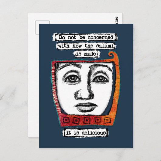 De salami is heerlijk Briefkaart (Voorkant / Achterkant)