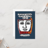 De salami is heerlijk Wenskaart Kaart (Voorkant / Achterkant in situ)