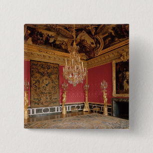 De Salon d'Apollon (Apollo Room) met tapisserieën Vierkante Button 5,1 Cm